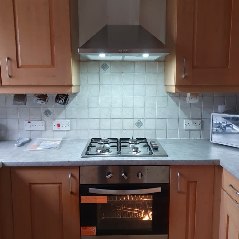 newly installed gas hob and oven